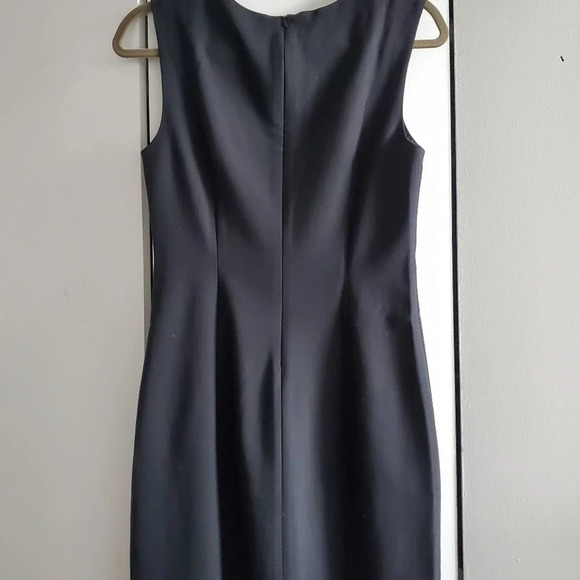 Theory Black Sheath Sleeveless Wool Dress Size 6 - Picture 2 of 9